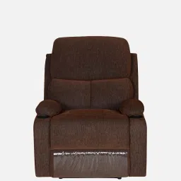 nilkamal Matt Fabric Manual 1 Seater Recliner In Cocoa Colour image 4