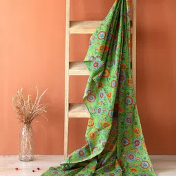 Contrast Living Floral Printed Cotton Scarf image 1