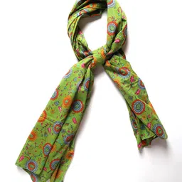 Contrast Living Floral Printed Cotton Scarf image 2