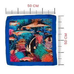 The Tie Hub Men Blue & Red Printed Scarf image 2