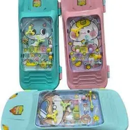 TRS Pencil Box Car shaped with Game & Lock, Random Design Art Plastic Pencil Box-image-26