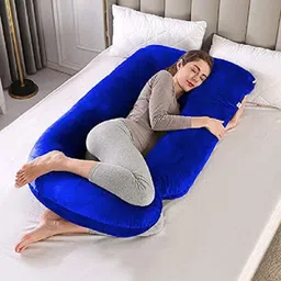 ozly ultra soft j shaped pillow Polyester Fibre, Microfibre Solid Pregnancy Pillow Pack of 1-picture-15