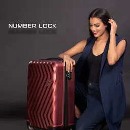 Nasher Miles Textured Hard-Sided Large Trolley Suitcase image 4