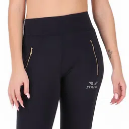 styleso Solid Women Black Tights image 5