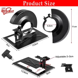 hpd Shakti Universal Heavy-Duty Angle Grinder Stand with Adjustable Handle – Black Angle Grinder image 2