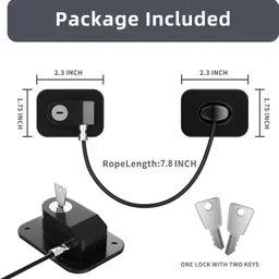 barepepe Child Safety Device Refrigerator Door Lock With 2 Keys & Adhesives Pack of 2 image 5