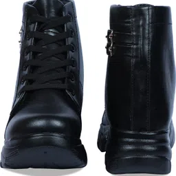 romds Stylish Casual High Ankle Boots For Women (R-P-9212-BL-3) Boots For Women image 3