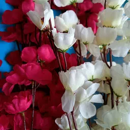 goodvibes Trendy Homes Artificial Flowers Multi Bunch Multicolor Cherry Blossom Artificial Flower image 3