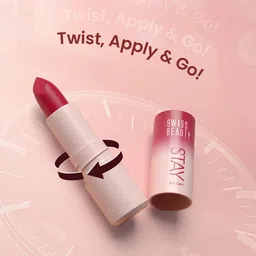 swiss beauty Stay All Day Lipstick ,Matte Finish With Vitamin E & Shea Butter -9 Quirky image 5