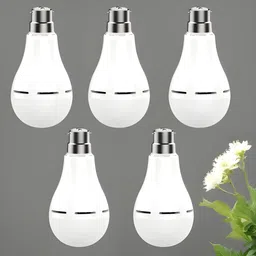 frony Charging Bulb 9W LED 1200mAh battery 4 hrs emergency light Pack of 5 bulbVK413 4 hrs Bulb Emergency Light image 1