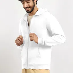 mast & harbour Men Full Sleeve Solid Hooded Sweatshirt-picture-15