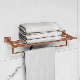 plantex Benz 304 Grade Stainless Steel Towel Rack/Rod/Stand/Bathroom Accessories-24 inch Rose Gold Towel Holder-picture-29