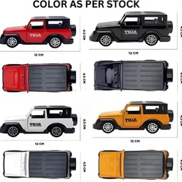 bhuvienterprises Heavy Duty Premium Thar SUV Metal Toy Car – Openable Doors with L&M image 4