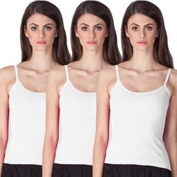 lux cozi Women White Camisole-picture-11
