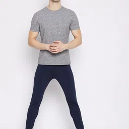jump usa Solid Men Blue Tights image 2