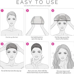 growth black Wigs Cap, , Stretchy Nylon Caps for Men/Women (Black)Extension Hair Extension image 4