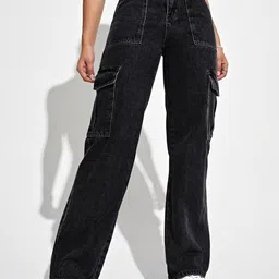 AKACY Women Jean Straight Fit Clean Look No Fade Cotton Jeans-picture-42