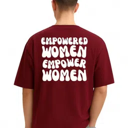 Fashnobic Men Typography Printed Drop-Shoulder Sleeves Dri-FIT T-shirt image 3