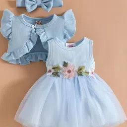 Hopscotch Girls BLENDED Fit & Flare Dresses-picture-17