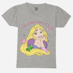 Wear Your Mind Girls Printed Puff Sleeves Pure Cotton T-shirt-picture-36