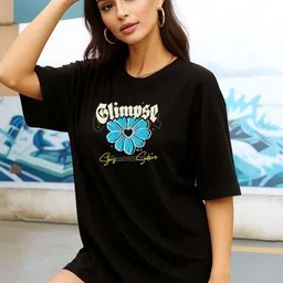 Moda Rapido Women Typography Printed T-shirt image 2