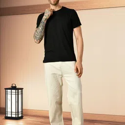 LINARIA Men Classic Regular Fit Mid-Rise Stretchable Jeans image 4