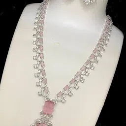 Gyaan Jewels Stone Studded Necklace and Earrings-picture-16