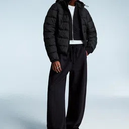 Bershka Women Colourblocked Longline Puffer Jacket-picture-28