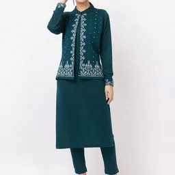 KEIKO Women Ethnic Motifs Regular Kurta with Trousers image 1
