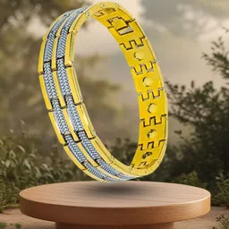 RKB Sales Men Stainless Steel 18K Gold-Plated Link Bracelet-image-46