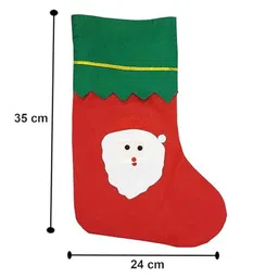 Ascension 2-Pcs Red & Green Christmas Stockings Festive Decor image 2