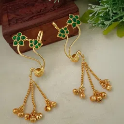 Sanjog Floral Ear Cuff Earrings-image-1