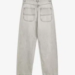 Bershka Men Relaxed Regular Fit Low-Rise Cotton Jeans image 5
