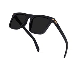 LEGEND EYEWEAR Unisex Black Lens & Black Square Sunglasses with image 2