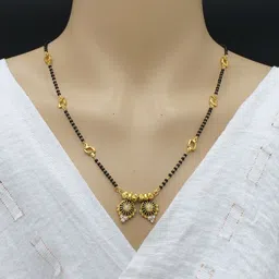 COLOUR OUR DREAMS Gold-Plated Brass Artificial Stones & Beads Mangalsutra-picture-30