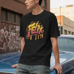 SZN Men Typography Printed Round Neck Oversized T-shirt-image-48