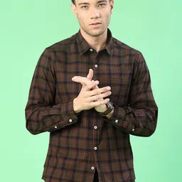 V-Mart Men Slim Fit Checked Casual Shirt-image-62