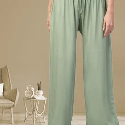 FAMBEE Women Flared Knitted Palazzos-picture-33