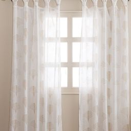 HOMEMONDE Gold-Toned & White 2 Pieces Floral Cotton Sheer Door Curtains-image-72