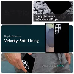 SPRIG Solid Printed Samsung Galaxy S25 Ultra Bumper Case Mobile Accessories image 2