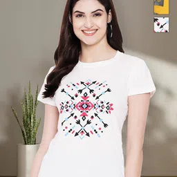 Tromko Women Pack of 3 Typography Printed Round Neck Cotton T-shirts-picture-26