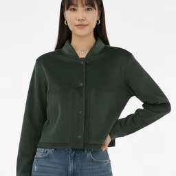 glitchez Stand Collar Corduroy Relaxed Fit Crop Tailored Jacket-picture-13