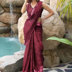 MIRCHI FASHION Floral Printed Embellished Border Saree With Blouse Piece-image-29