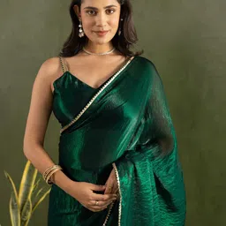 HERE&NOW Gotta Patti Pure Chiffon Saree image 4