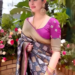 G R K Fashion Textile Ethnic Motifs Zari Art Silk Saree-picture-21