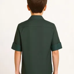 CHARCHIT Boys Comfort Solid Embroidered Casual Shirt image 3