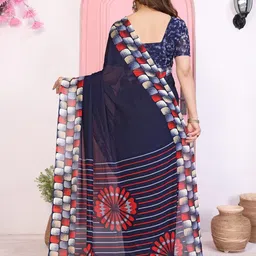 Moda Rapido Poly Georgette Saree image 5