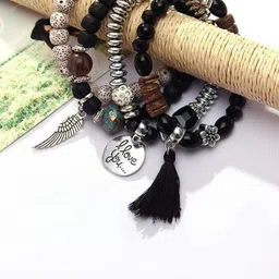 TheVineGirl Set Of 4 Artificial Beaded Elasticated Bracelet image 5