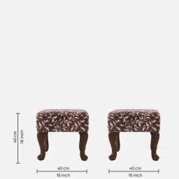 amberville from pepperfry Nova Fabric Seating Stoole Multicolor Finish image 2