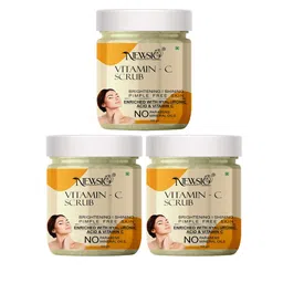 Newsio Set Of 3 Vitamin C Scrub For Brightening Skin With Hyaluronic Acid- 100 g Each image 1